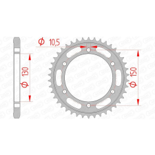 AFAM Acél Standard Hátsó Láncszem 12606 - 525 egyéb motorkerékpár alkatrész