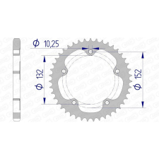 AFAM Alumínium Hátsó Láncsor 93836 - 525 egyéb motorkerékpár alkatrész