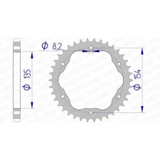 AFAM Alumínium Hátsó Láncszem 51803 - 525 egyéb motorkerékpár alkatrész