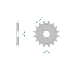 AFAM Első lánckerék Afam 428 / 13 fogas KX 80 / 85 lánc, láncszett