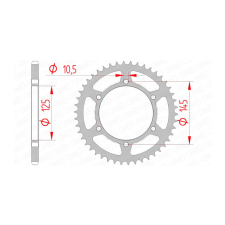 AFAM Hátsó lánckerék Afam acél 47 fog XTX 660 egyéb motorkerékpár alkatrész