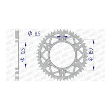 AFAM Hátsó lánckerék Afam alumínium öntisztító 50 fog KTM / Husqvarna egyéb motorkerékpár alkatrész