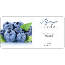  Áfonya lekvár öntapadós műanyag alapú cimke 6 db/csomag dekorációs kellék