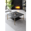 AG Dohányzóasztal Gold Line - Anthracite, Black