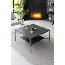 AG Dohányzóasztal Gold Line - Anthracite, Black bútor