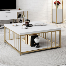 AG Dohányzóasztal Zenn - White, Gold bútor