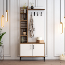 AG Előszobafal Viyana D - Walnut, White bútor