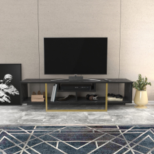 AG TV szekrény Asal 150 - Black, Gold bútor