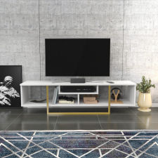 AG TV szekrény Asal 150 - White, Gold bútor