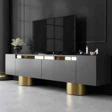 AG TV szekrény Bohem - Anthracite, Gold bútor