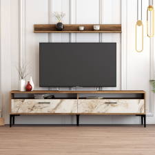 AG TV szekrény Istanbul - Diós, Fehér Marble bútor