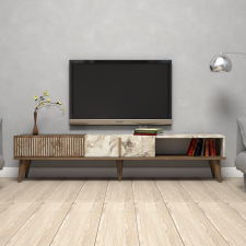 AG TV szekrény Milan - Diós, Fehér Marble bútor