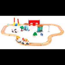 AGA4KIDS Wooden train track DS5647 (K19789) autópálya és játékautó