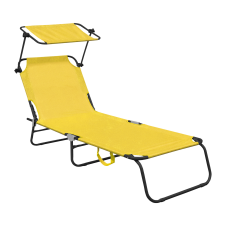AGA Napozóágy napellenzővel MR4254-Yellow Aga - Sárga kerti bútor