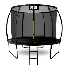 AGA Trambulin belső védőhálóval létrával 250 cm Aga SPORT EXCLUSIVE MRPU1008BLACK - fekete trambulin szett