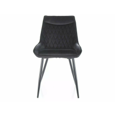  Agat Velvet Luxus Étkezőszék Fekete Bársony Steppelt bútor