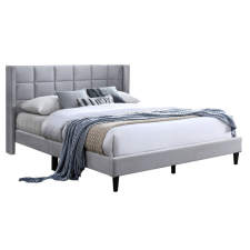  Ágy, 160x200, szürke Velvet szövet, BELATO ágy és ágykellék