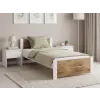  Ágy IKAROS DOUBLE 80 x 200 cm, fehér/artisan tölgy Ágyrács: Léces ágyrács, Matrac: Deluxe 10 cm matrac