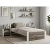  Ágy IKAROS DOUBLE 80 x 200 cm, fehér/trüffel tölgy Ágyrács: Lamellás ágyrács, Matrac: Sommera 18 cm matrac