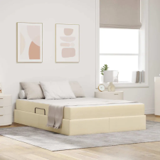  Ágy tárolóval és matraccal Krém 140 x 200 cm Poliészter ágy és ágykellék