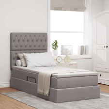  Ágy tárolóval és matraccal Tópszínű 100 x 200 cm Poliészter ágy és ágykellék