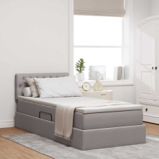  Ágy tárolóval és matraccal Tópszínű 90 x 200 cm Faanyag ágy és ágykellék