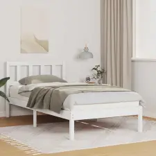  Ágykeret fejtámlával Barna 100 x 200 cm Tömör fenyőfa ágy és ágykellék