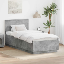  Ágykeret fejtámlával Beton Szürke 100 x 200 cm Faanyag ágy és ágykellék