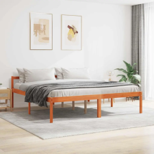  Ágykeret fejtámlával Faggyú barna 180 x 200 cm Tömör fenyőfa ágy és ágykellék