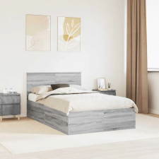  Ágykeret fejtámlával Szürke Sonoma 120 x 190 cm Faanyag ágy és ágykellék