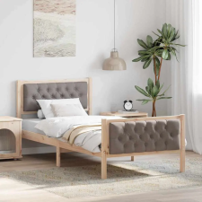  Ágykeret fejtámlával Tópszínű 90 x 200 cm szövet ágy és ágykellék