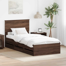  Ágykeret fiókkal fejtámlával Barna Tölgy 90 x 190 cm Mérnöki Fa ágy és ágykellék