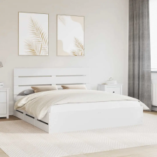  Ágykeret fiókkal fejtámlával Fehér 200 x 200 cm Mérnöki Fa ágy és ágykellék