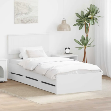  Ágykeret fiókkal fejtámlával Fehér 90 x 190 cm Mérnöki Fa ágy és ágykellék