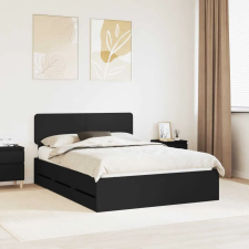  Ágykeret fiókkal fejtámlával Fekete 150 x 200 cm Mérnöki Fa ágy és ágykellék