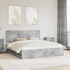 Ágykeret fiókkal tárolóval Beton Szürke 200 x 200 cm Mérnöki Fa ágy és ágykellék