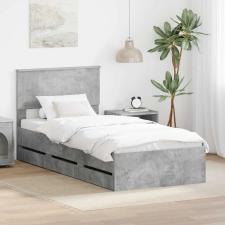  Ágykeret fiókkal tárolóval Beton Szürke 90 x 190 cm Mérnöki Fa ágy és ágykellék