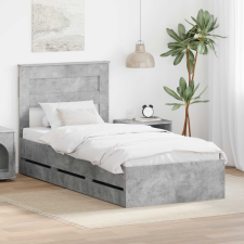  Ágykeret fiókkal tárolóval Beton Szürke 90 x 200 cm Mérnöki Fa ágy és ágykellék