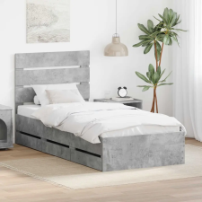  Ágykeret fiókkal tárolóval Beton Szürke 90 x 200 cm Mérnöki Fa ágy és ágykellék