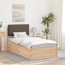  Ágykeret Kárpitozott Fejtámlával Tópszínű 80 x 200 cm ágy és ágykellék