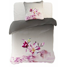  Ágynemű DECO M szín szürke nyomott motívum virágos 200x200+80x80*2 DecoKing lakástextília