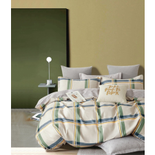  Ágyneműhuzat  Almira Flanel krém zöld kockás 3 részes lakástextília