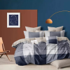  Ágyneműhuzat Almira kék kockás modern 3 részes