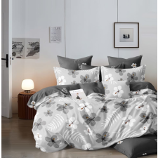  Ágyneműhuzat Aubrey szürke fehér virágok 3 részes lakástextília