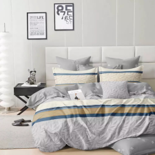  Ágyneműhuzat Milton szürke kék csíkos 7 részes lakástextília