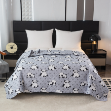 Ágytakaró mintás PANDA szürke Méret: 170 x 210 cm lakástextília
