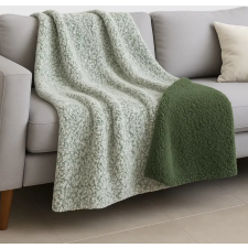  Ágytakaró pléd Boho fröcskölt kétoldalas Zöld 200x230cm lakástextília
