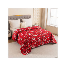  Ágytakaró VELVET CHRISTMAS mintával, piros Méret: 170 x 210 cm lakástextília