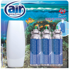  Air Menline Aqua World légfrissítő, tartalék utántöltő 3 db + GÉP tisztító- és takarítószer, higiénia