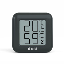 Airbi SMILE - Szobahőmérő és páratartalom-mérő - fekete (BI1041) időjárásjelző